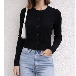 Banana Republic Black Merino Wool Blend Cardigan Size XS